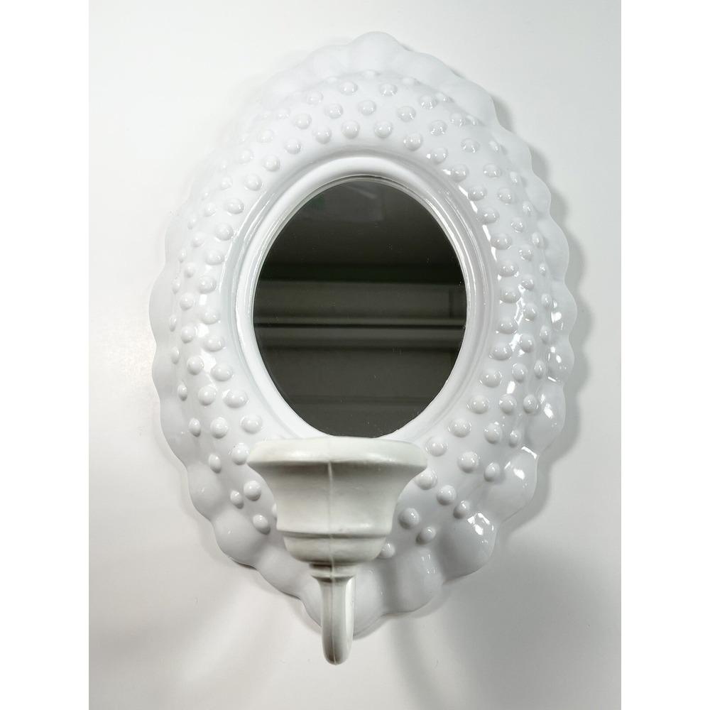 Vtg 1984 Burwood Hobnail Plastic Mirror Wall Sconces Candle Holders Set Of 5 - Picture 2 of 13